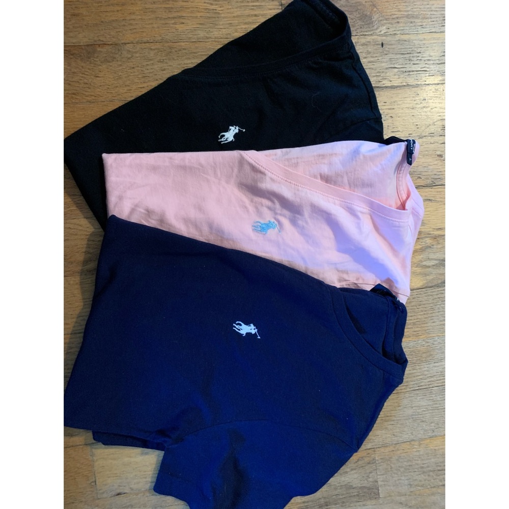 Three Ralph Lauren t-shirts